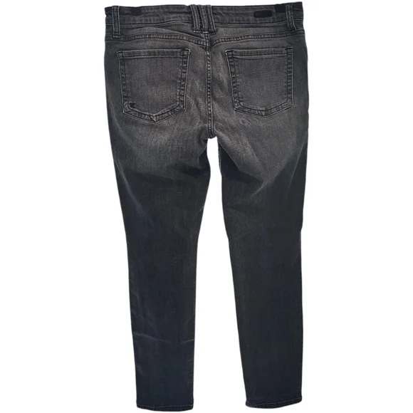 KUT Catherine Boyfriend Jeans 4 Black Wash Straight - Picture 2 of 10